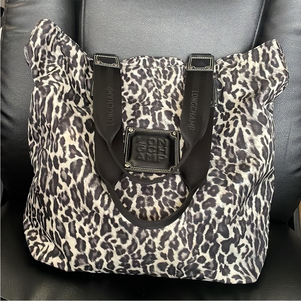 EUC Longchamp Brown and Black Tote Bag